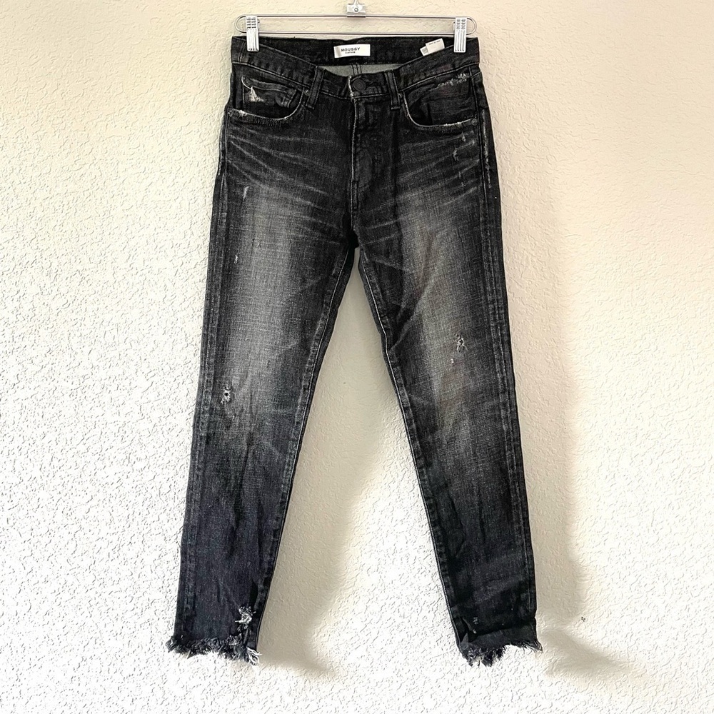 Moussy Vintage Checotah Distressed Skinny Jeans in Black Size 26 - Picture 13 of 13